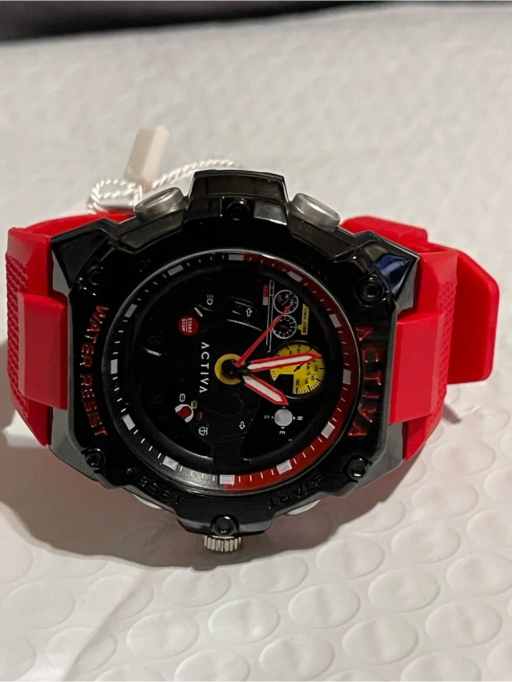 Activa X Invicta Analog & Digital Men's Watch - 55mm, Red & Black